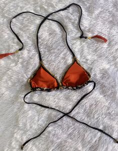 Leopard Print Tassel Beautiful Bikini Top