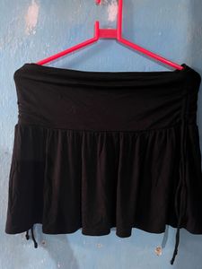 Drawstring-detail Jersey Skirt