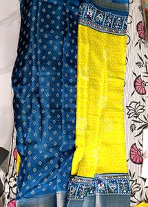 New Dola Silk Saree With Blouse Piece