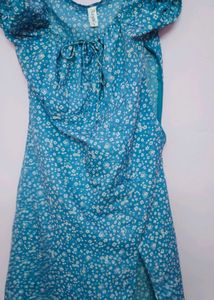 Blue Floral Mini Dress