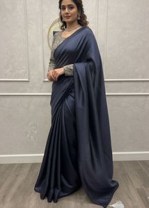 Elegant Navy Blue Saree