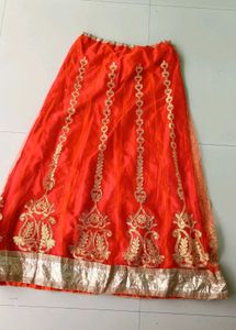 Red Kids Lehanga (Skirt And Top)