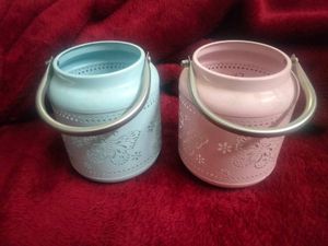 Metal Cutwork Jars (Pair)