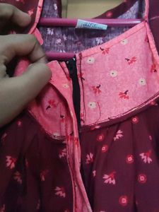 Maroon Polka Dot Nightie
