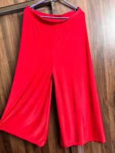 Red Wide Leg Palazzo Pants