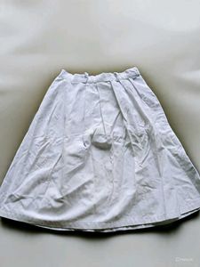 White Pleated School Uniform Skirt