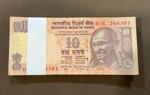 ₹10 Indian Rupee Bundle Signed By Raghuram Rajan