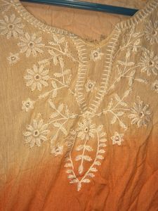 Blue Cotton Blend Kurti