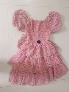 Cute Pink Ruffle Dress
