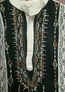 Madhubani Kaatha Stitch Kurta For Men