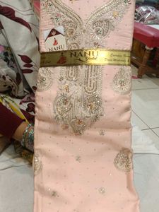 Elegant Embroidered Dress Material