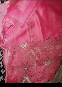 Pure Silk Sareee With Aari Work All Over Handmade