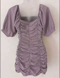 DOUBLE RUCHED BODYCON DRESS