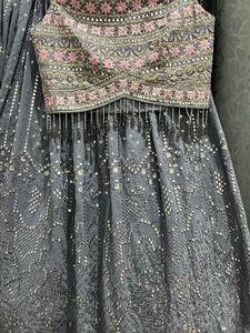 Elegant Grey Lehenga Choli Set