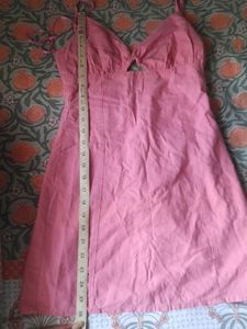 Pink Cutout Mini Dress