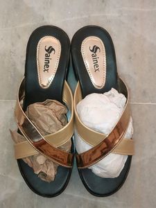 New Black And Gold Heels