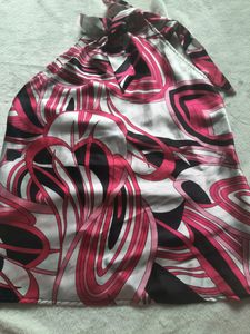 Pink, Black and White Satin Top