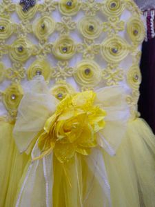 Yellow and White Ball Gown For Kids 💛