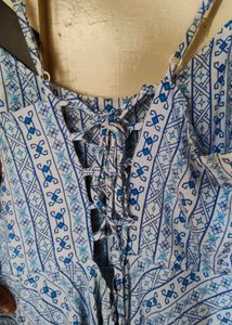 Blue &amp; White Print Sundress