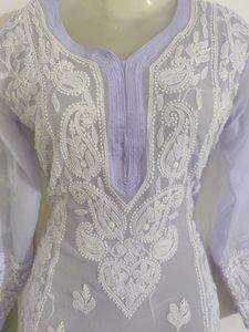 chikan work kurti