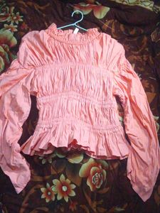 pinteresty Coral Long Sleeve Top