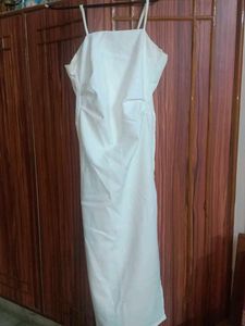 White Sleeveless Slip Dress