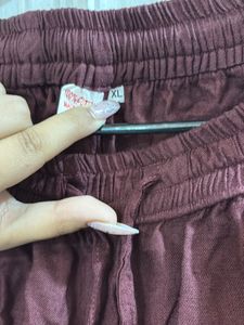 Maroon Casual Pants