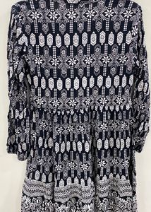 Black &amp; White Printed Dress
