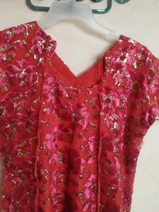 Beautiful Heavy Look Kurti With Bottom 💖