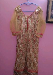 golden festive kurti