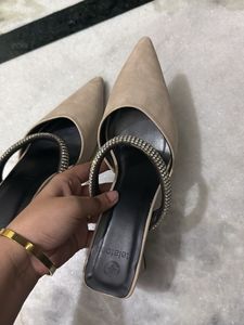 Elegant Rhinestone Mules