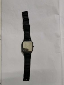 Sleek Black Wrist Watch