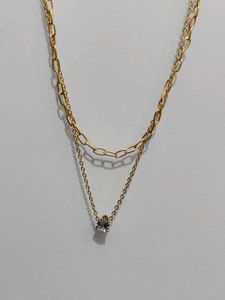 Twinkling Teardrop Layered Necklace