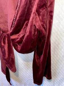 Velvet Tie-Front NWT Bolero