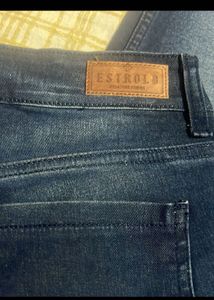 Women Blue Jeans With Flare Bottom