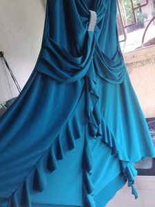 Elegant Teal Party Dress