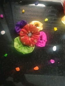 Colorful Hair Scrunchies