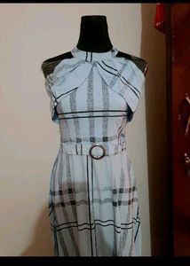 Striped Halter  maxi Dress