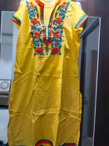 Kurti L Size Yellow