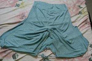 Sparkly Sky Blue Cowl Neck Top