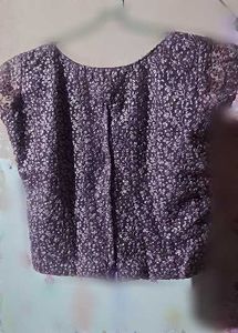Elegant Purple Floral Top