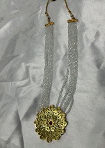 white heavy  Necklace with Pendant