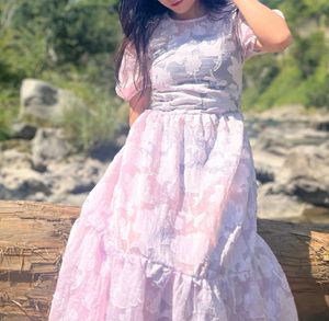 H&amp;M pink Floral Maxi Dress