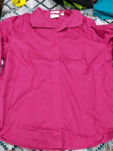 Pink Button-Down Top