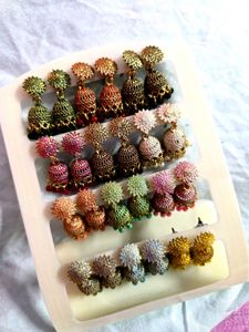Beautiful Jhumkas/Earrings Set of 12
