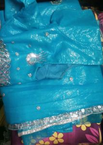 Glittering Net Saree
