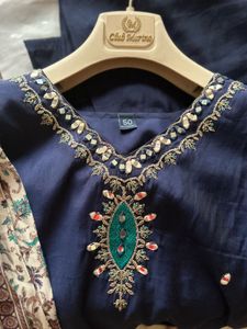 Elegant Navy Blue Kurta Set