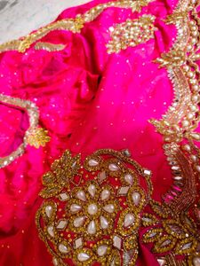 original mirror work heavy saree with blouse
