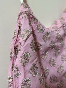 Pink Aline Kurtha Set