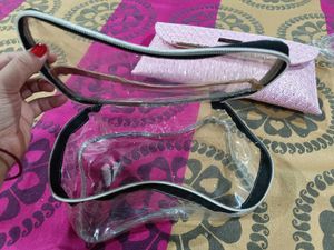 Pink Clutch &amp; Cosmetic Case